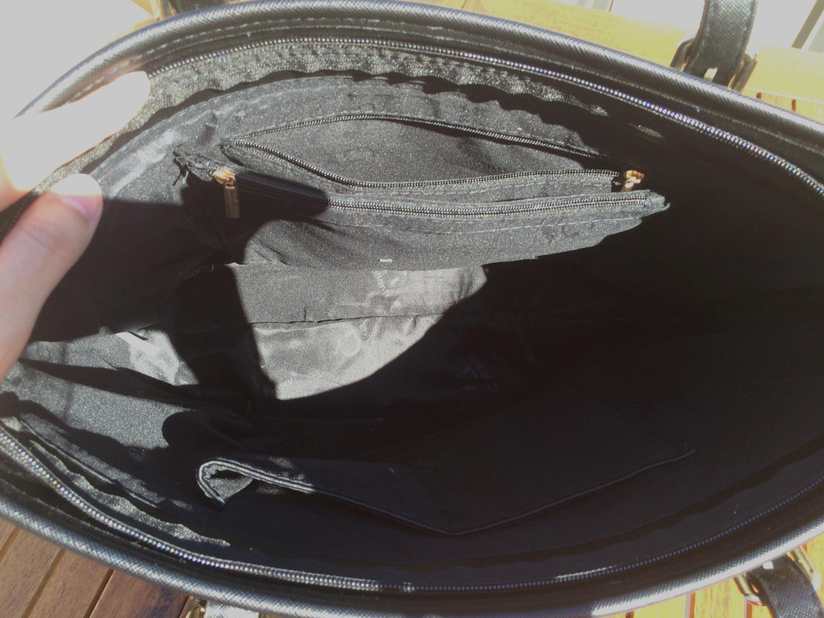 Gallantry Cabas sac cours noir ville A4 46 cm vinyle