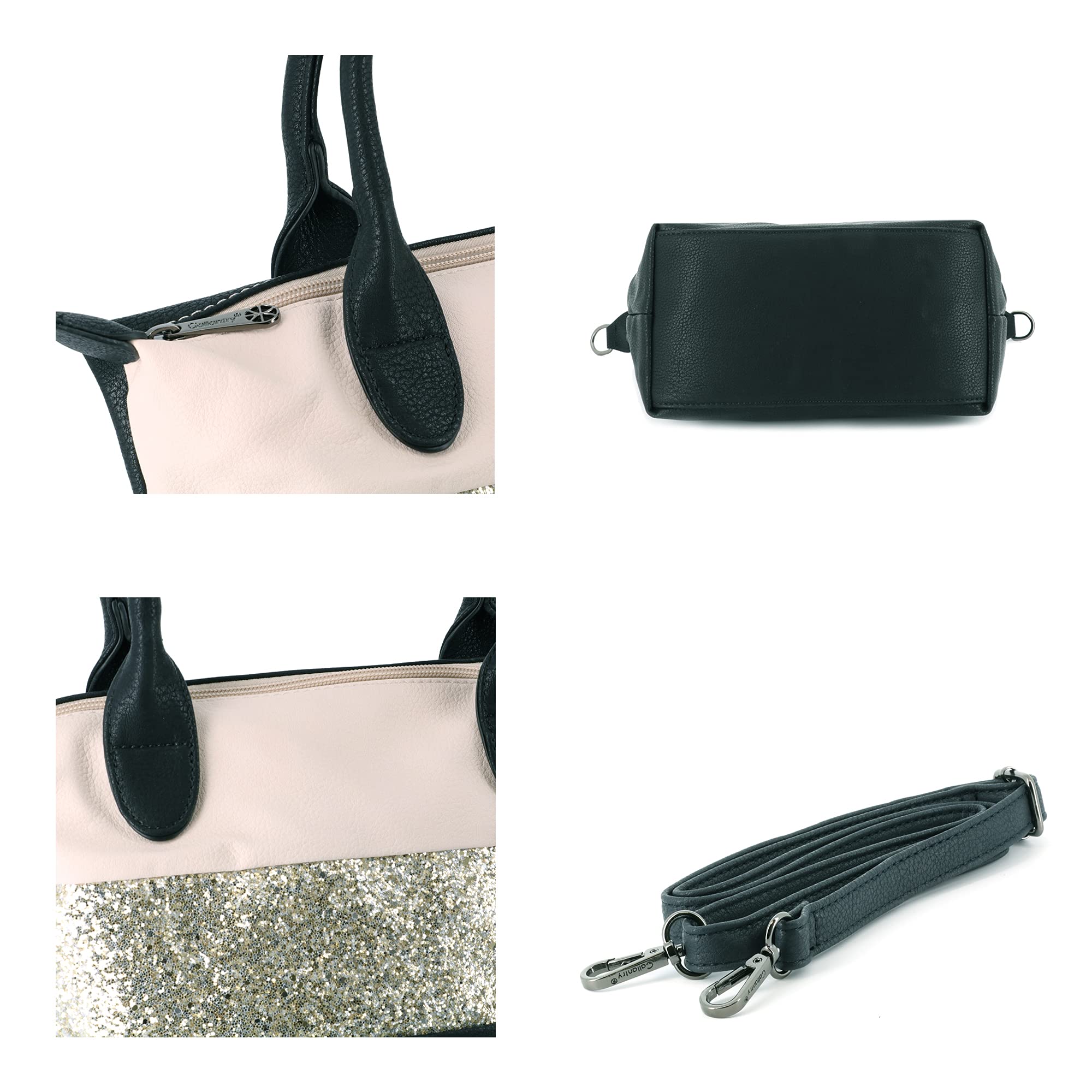 Gallantry Sacs Bandoulière Sac Paillettes Beige Noir Doré