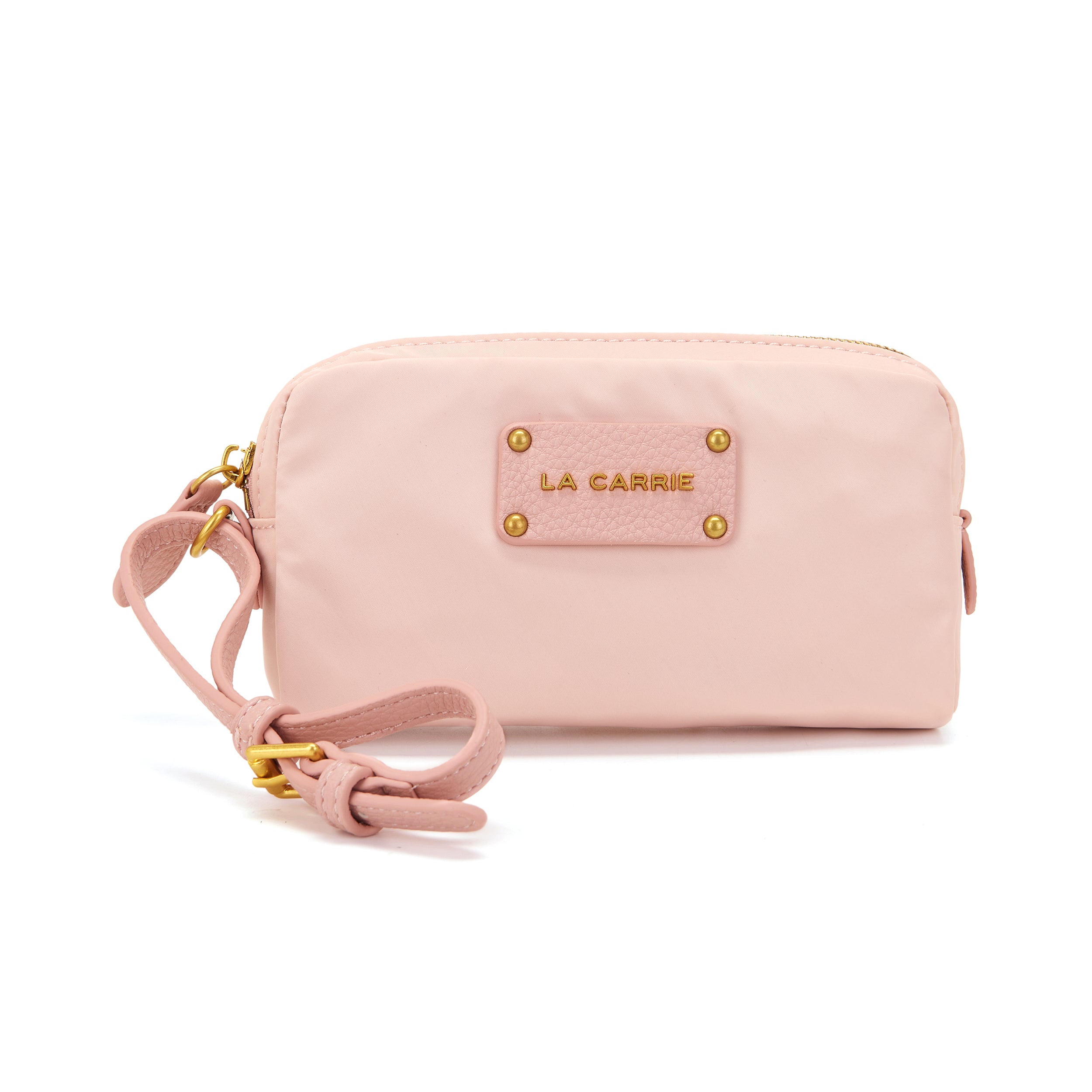 La Carrie In&Out pochette nylon rose 18x4x10 cm zip