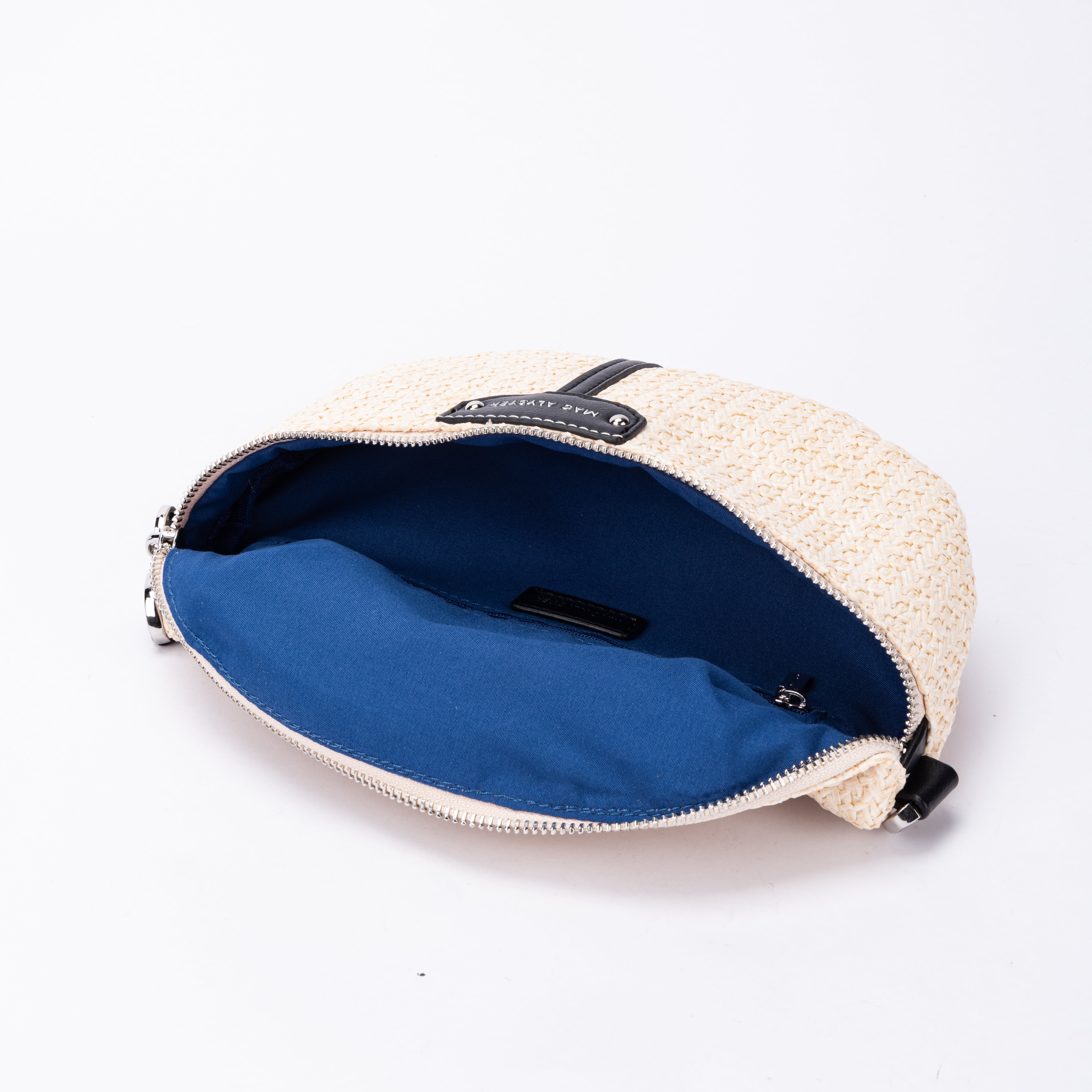 MAC ALYSTER Capsule sac banane noir paille