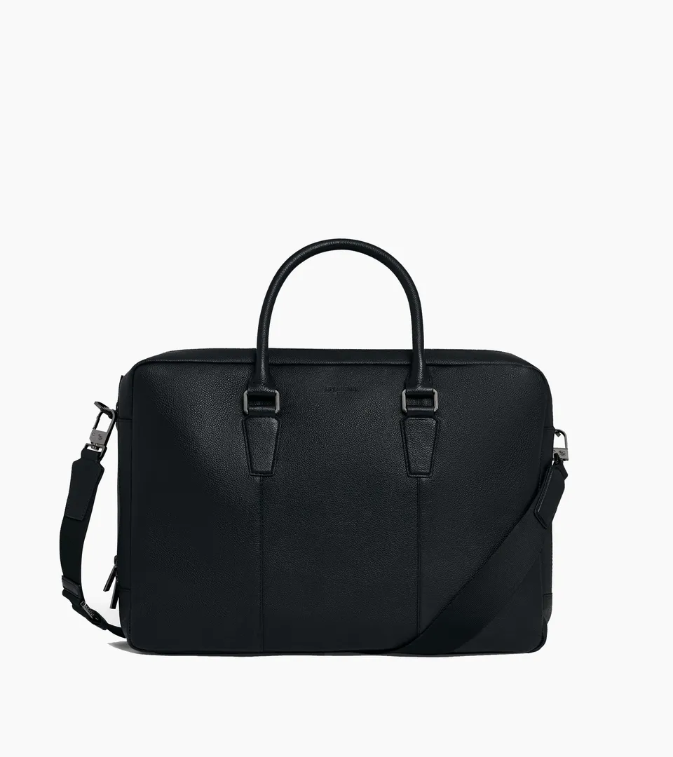 Le Tanneur Marceau porte-documents 17" sac ordinateur noir cuir