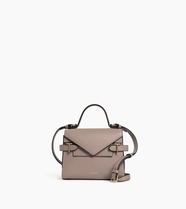 Le Tanneur Emilie petit sac cuir grainé Fossil Grey