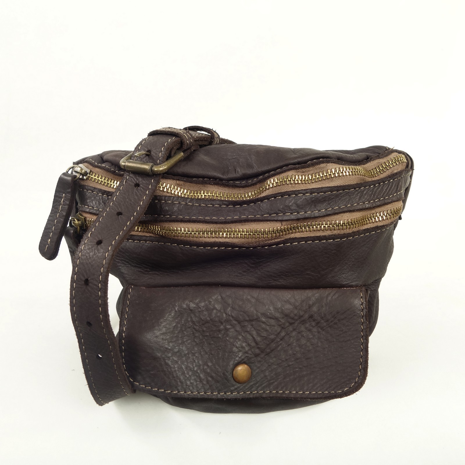 Collection Esprit Cuir Jimy besace cuir marron vintage homme