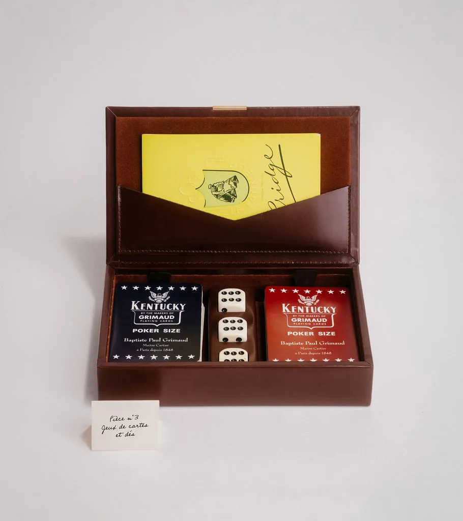 Le Tanneur Bridge boîte cuir jeux de cartes