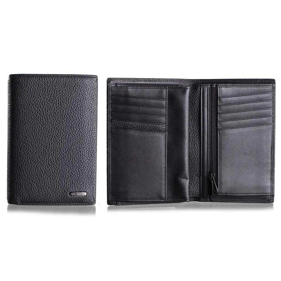 MAC ALYSTER PREMIUM portefeuille 3 volets noir zippé