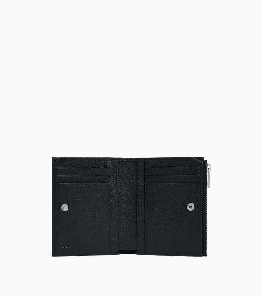 Le Tanneur Charles portefeuille moyen zippé cuir noir