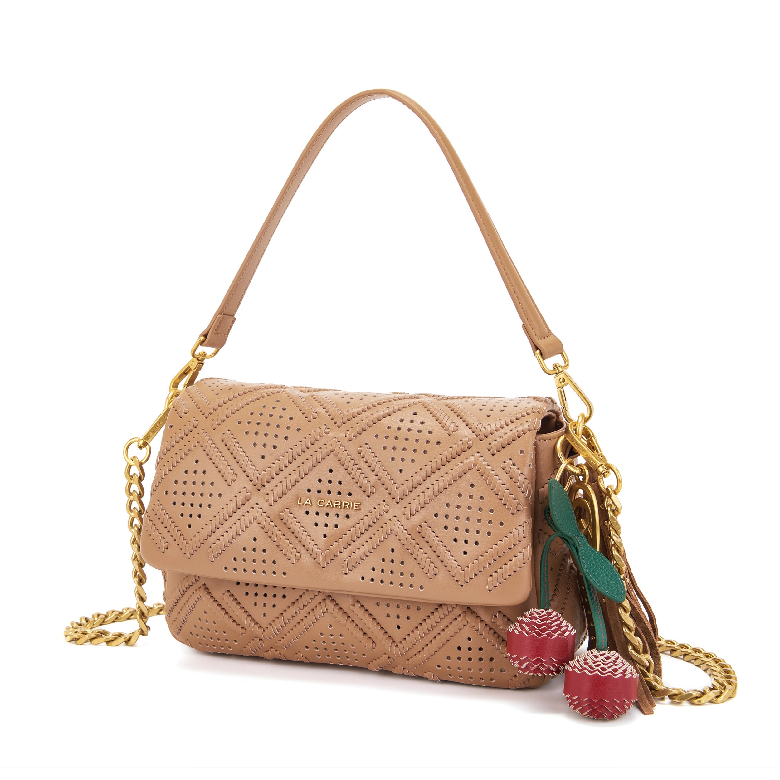 La Carrie Labyrinth sac bandoulière cotto 29 cm cuir