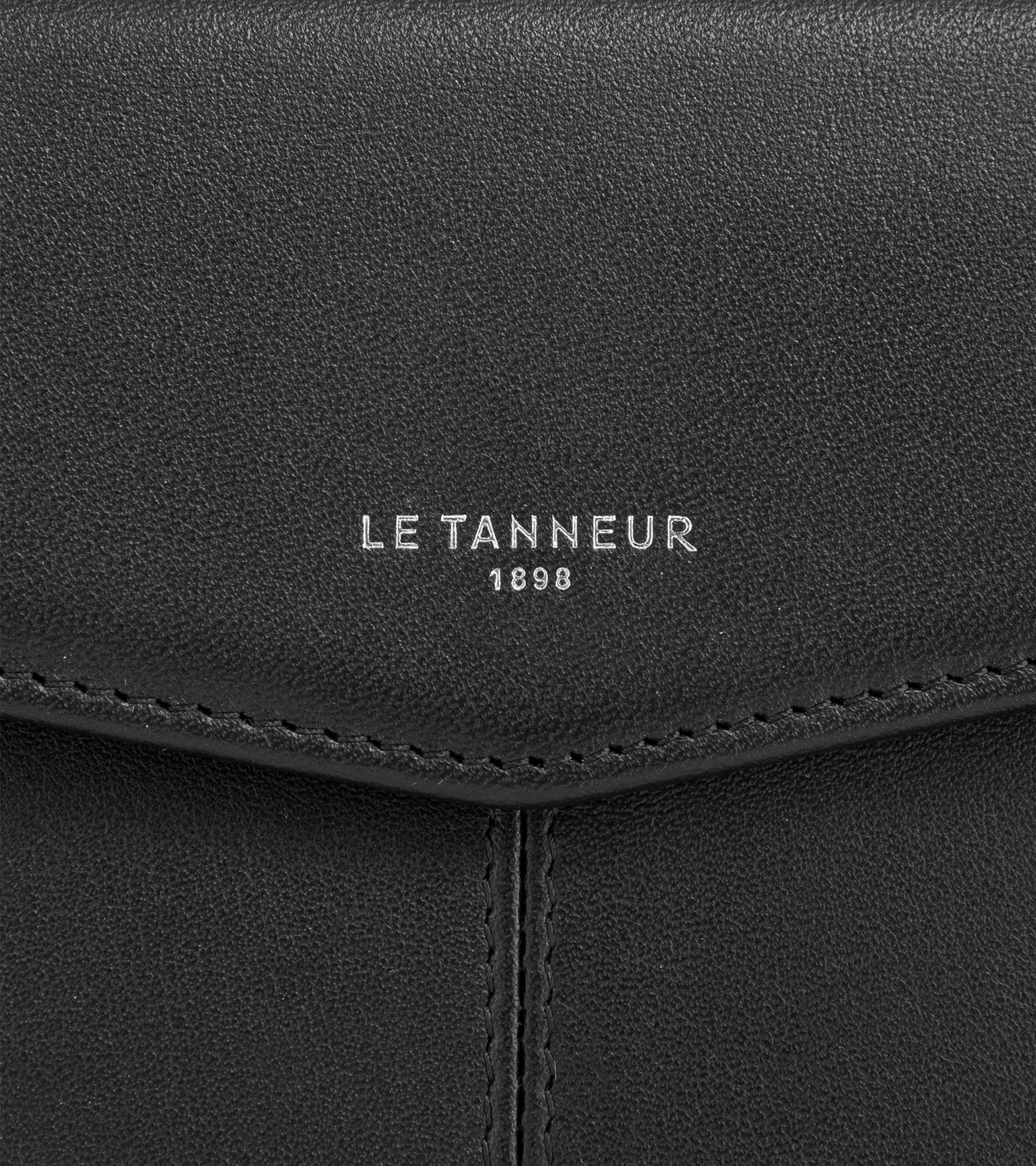 Le Tanneur Charlotte Pochette Enveloppe Cuir Lisse Noir Moyen