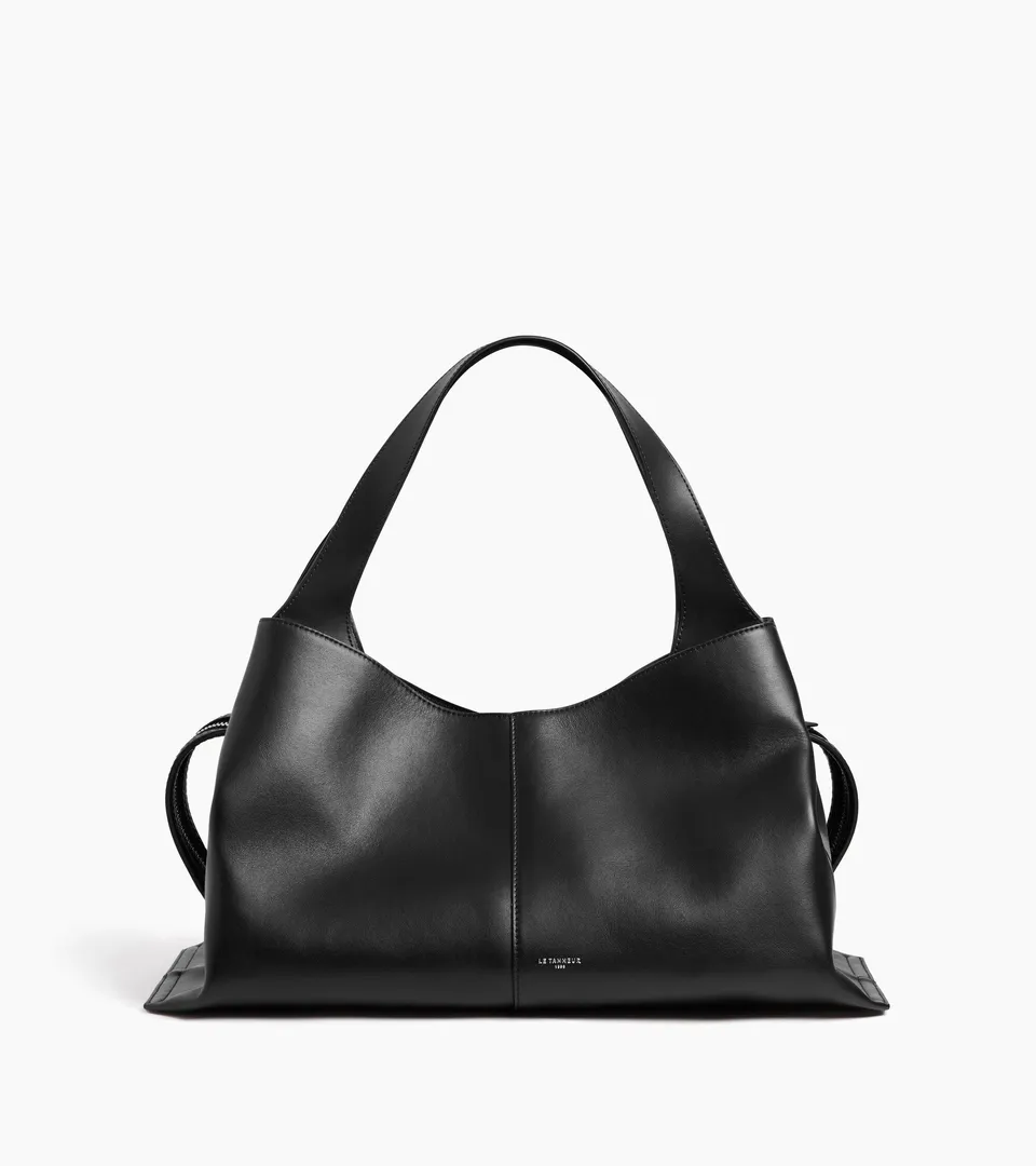 Le Tanneur Félicie Grand Cabas Cuir Lisse Noir Zippé