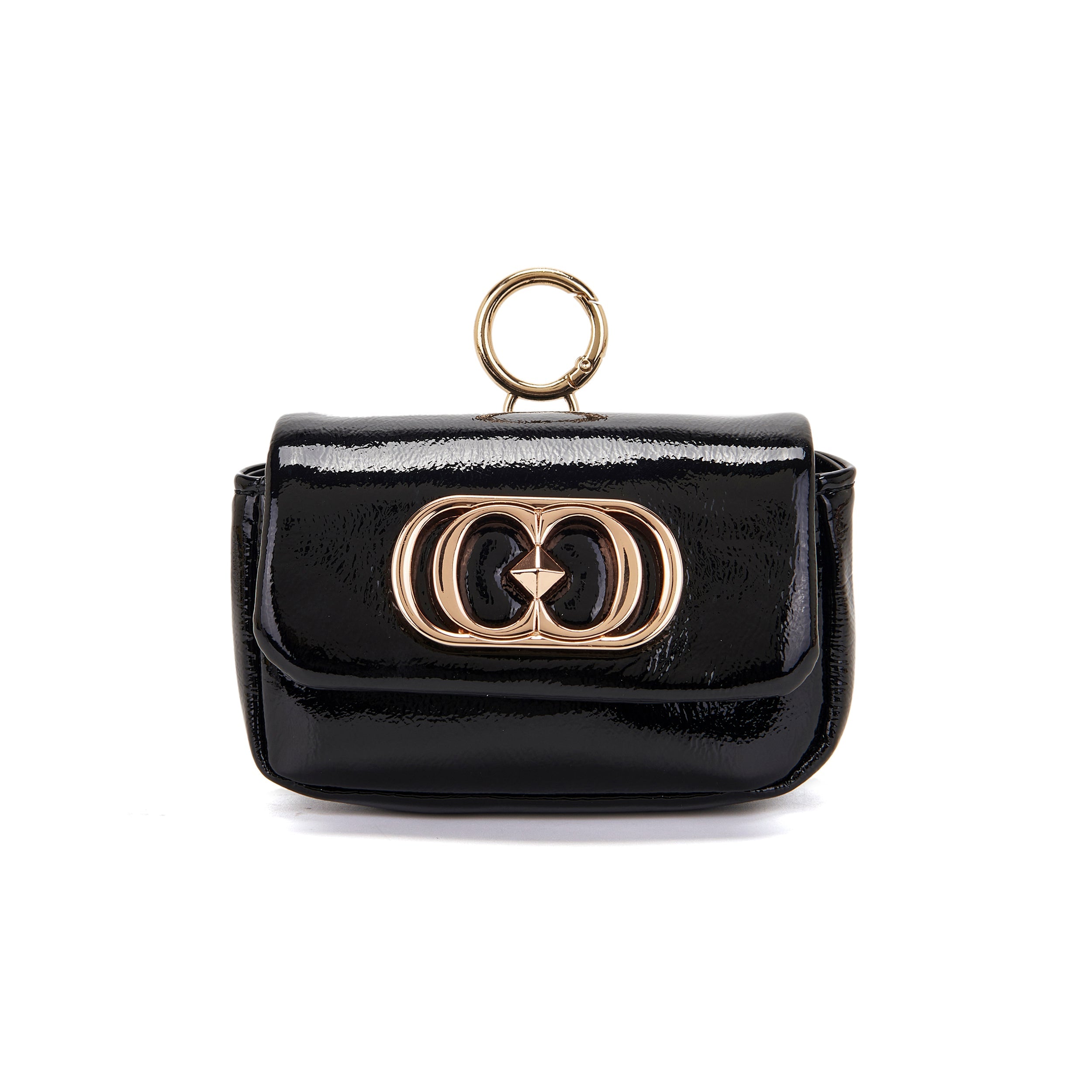 La Carrie Charm breloque mini-sac beige 11x4x7 PU logo