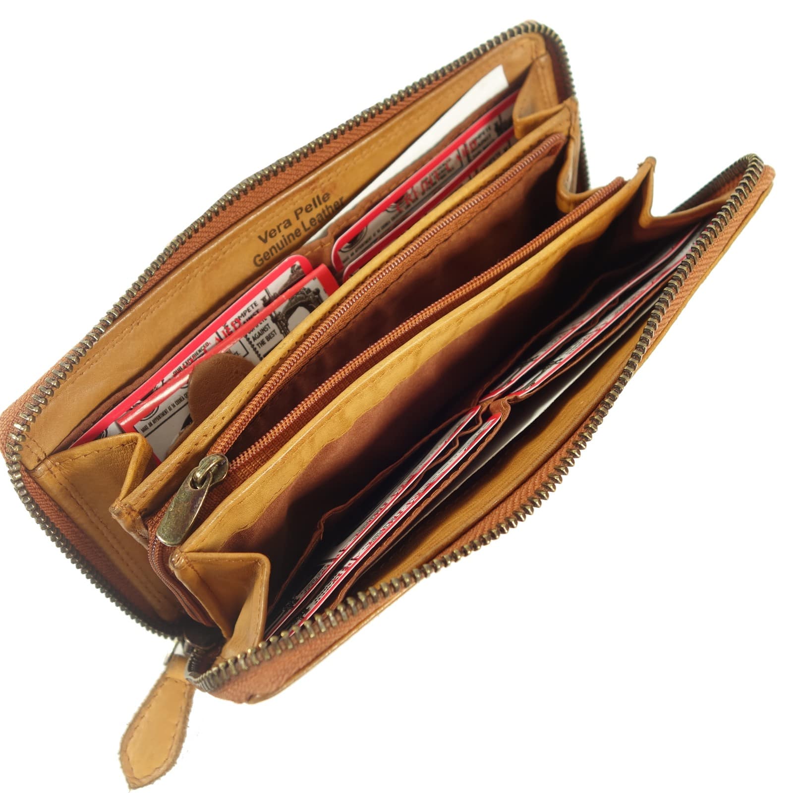 Collection Esprit Cuir LEO portefeuille cuir naturel vintage