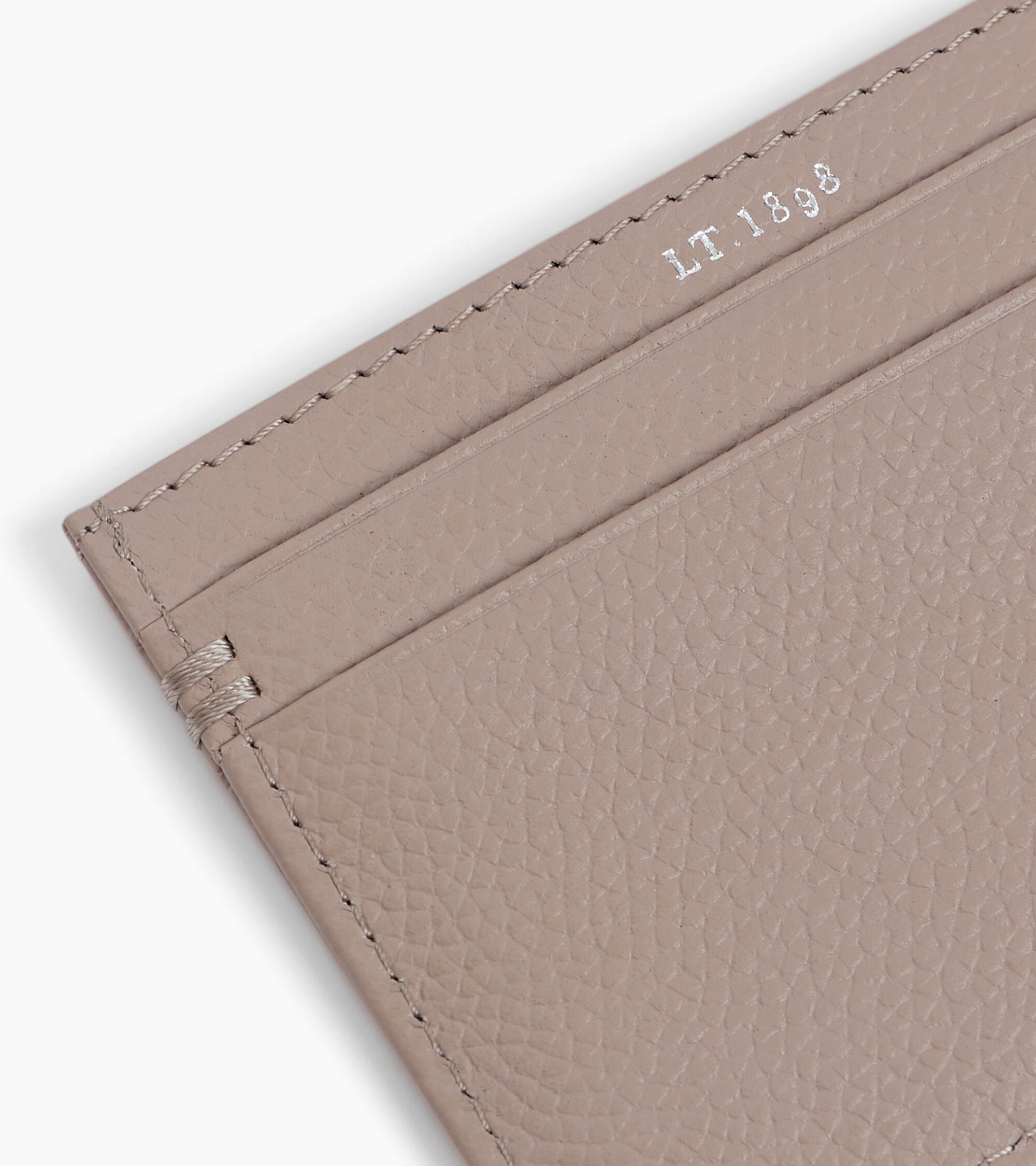 Le Tanneur Lucien porte-cartes cuir grainé gris