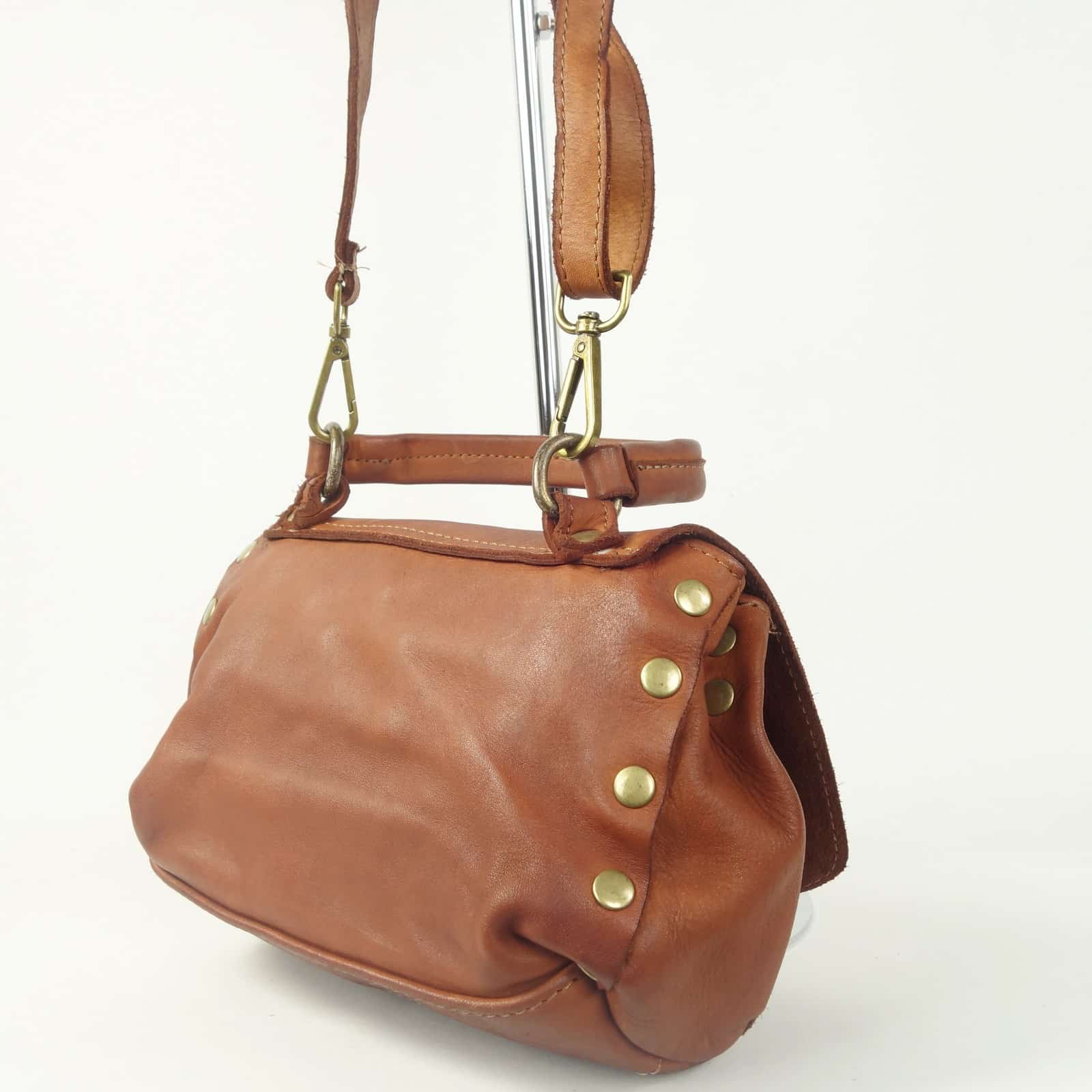 Collection Esprit Cuir SARA mini sac bandoulière naturel cuir