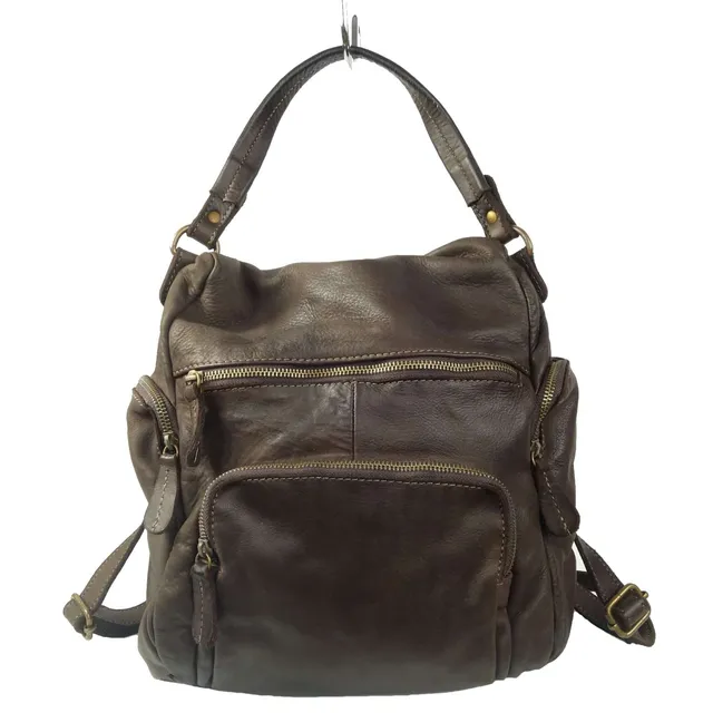 Collection Esprit Cuir Milo sac à dos cuir marron foncé vieilli