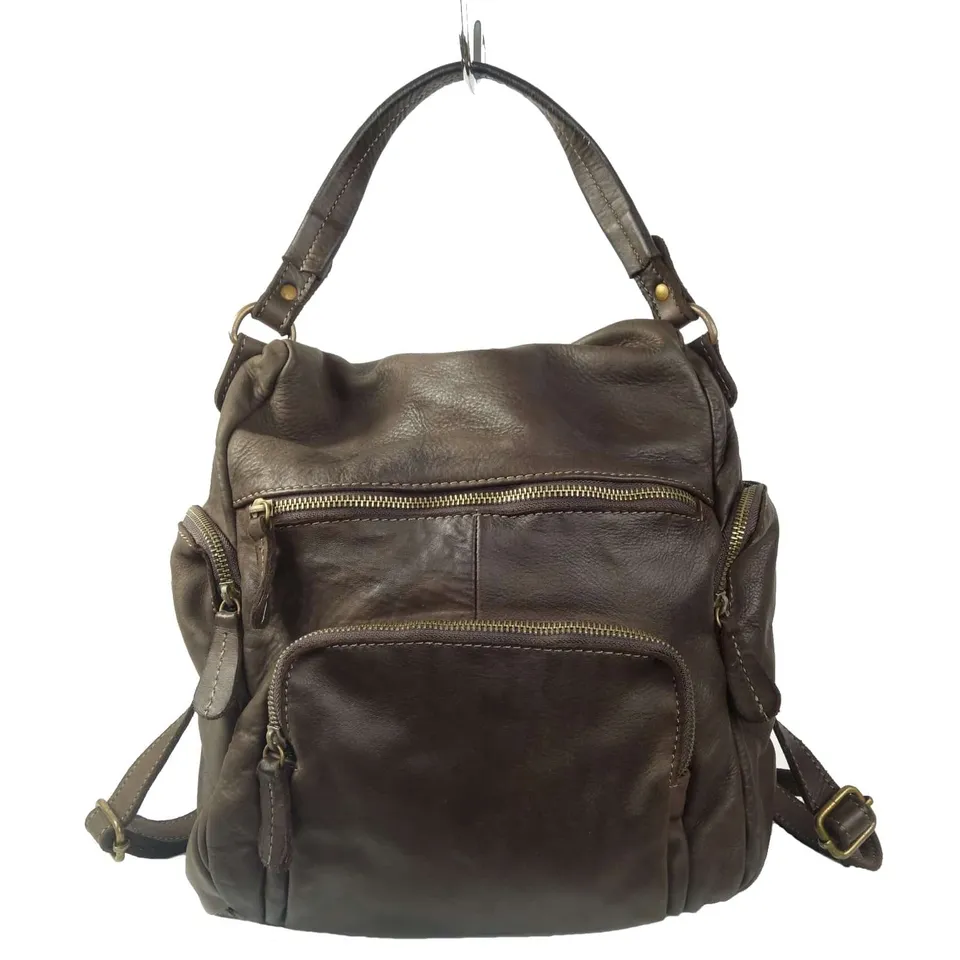Collection Esprit Cuir Milo sac à dos cuir marron foncé vieilli