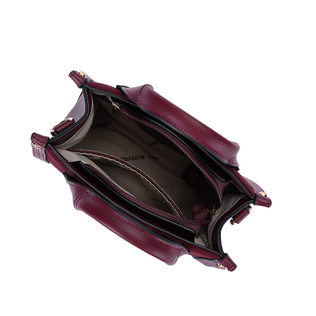 Mac Alyster Clover mini sac à main bordeaux clover