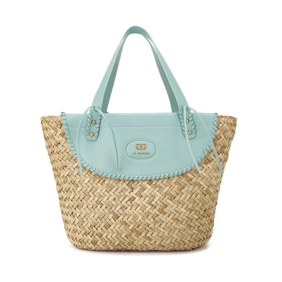 La Carrie Sea Salt sac cabas SKY dentelle brodée