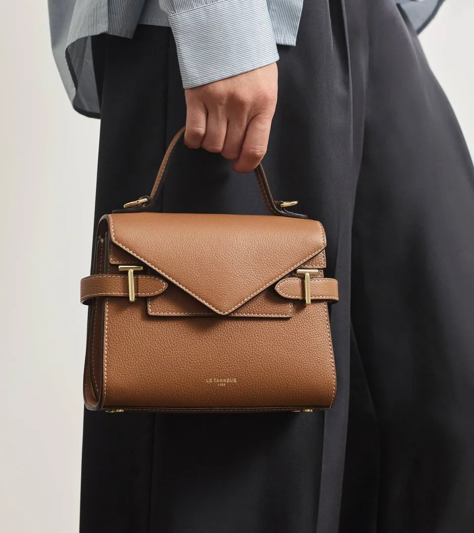 Le Tanneur Emilie petit sac cuir grainé marron
