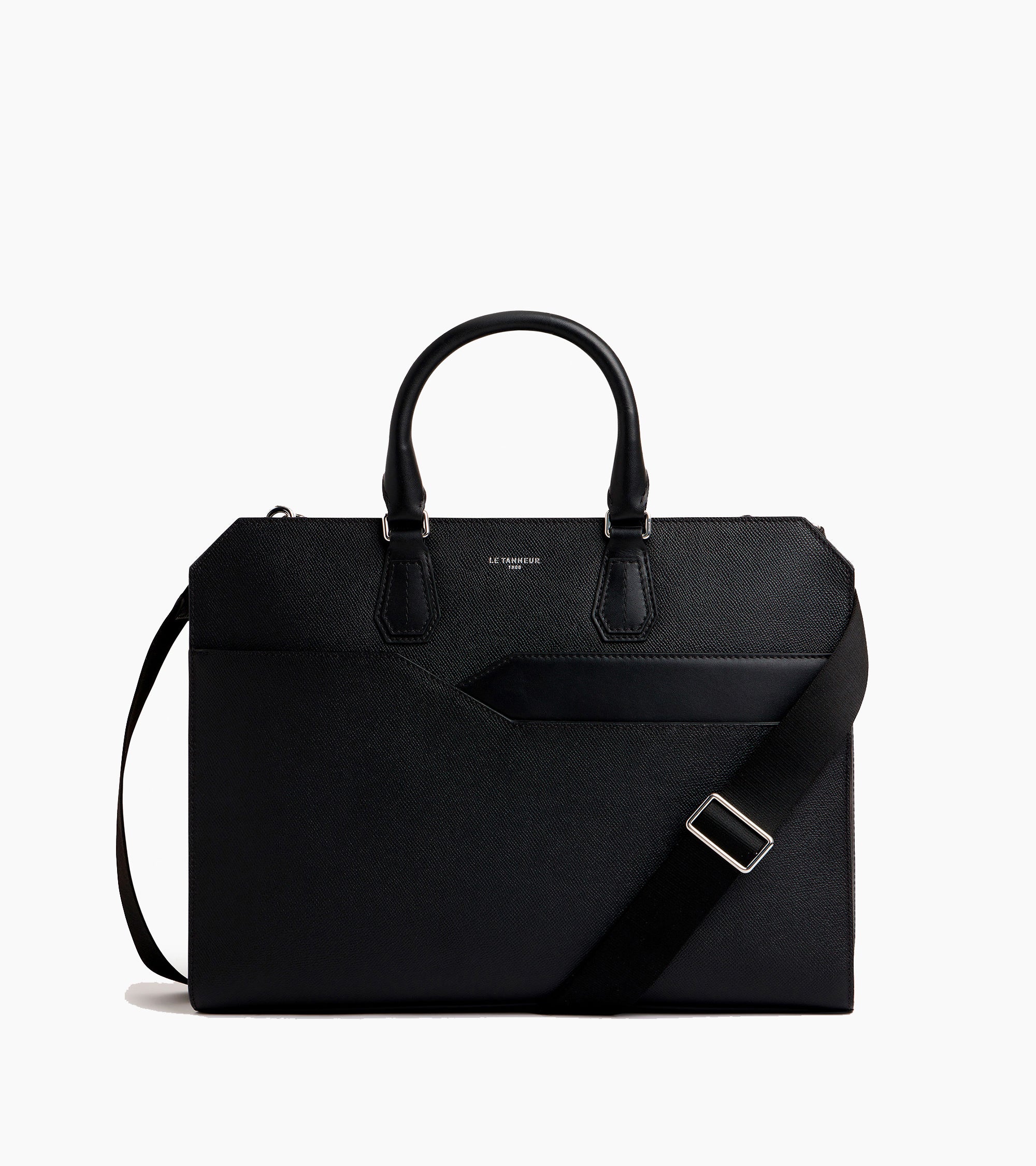Le Tanneur Gaston porte-documents cuir noir 15 pouces
