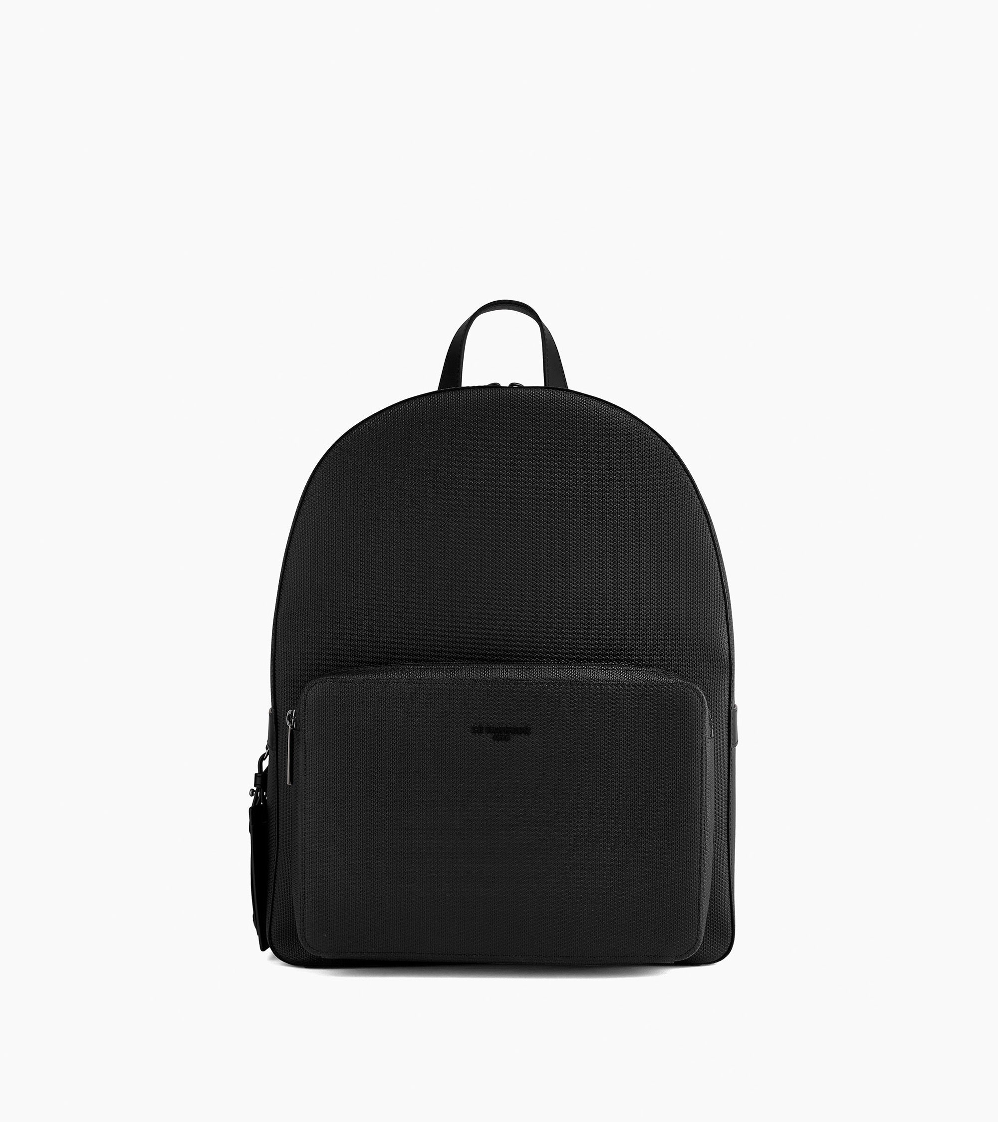 Le Tanneur Emile sac à dos cuir signature T noir ordinateur