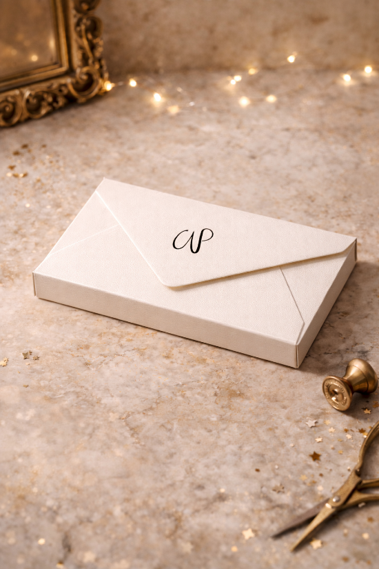 Pochette cadeau carte cadeau échantillon cuir mot personnalisé