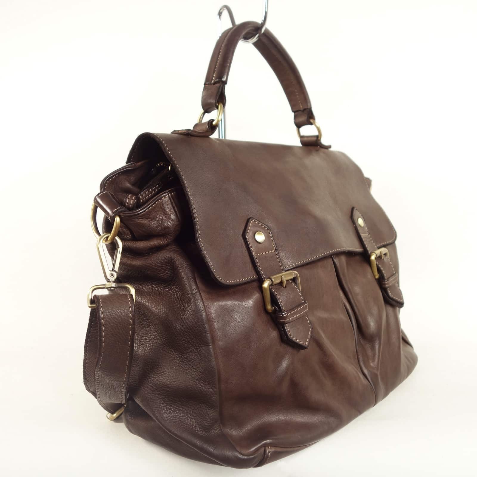 Collection Esprit Cuir Toni sac cuir marron vintage 15 pouces