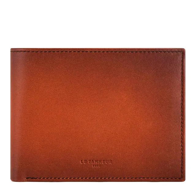 Le Tanneur Albert portefeuille cuir patiné homme 12,5 cm