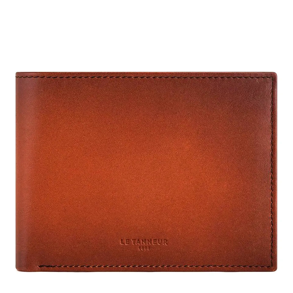 Le Tanneur Albert portefeuille cuir patiné homme 12,5 cm