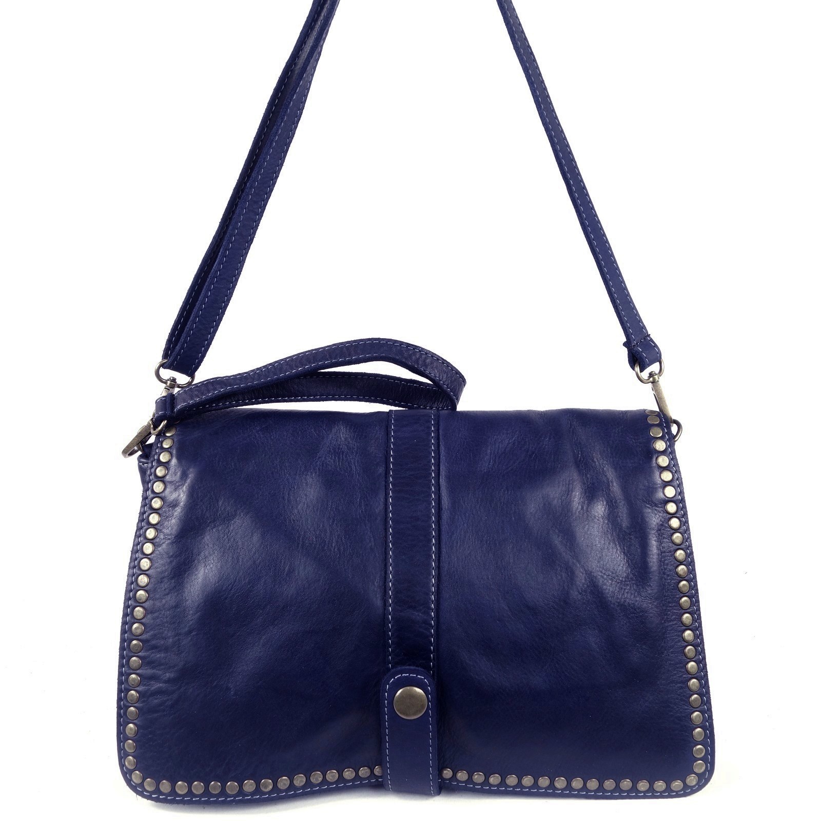 Collection Esprit Cuir Gena pochette cuir bleu jean
