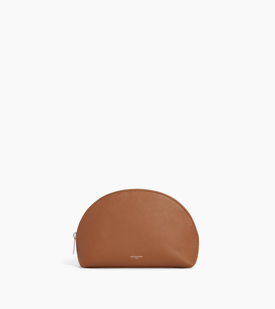 Le Tanneur Leather Goods trousse toilette cuir grainé Brown Tan
