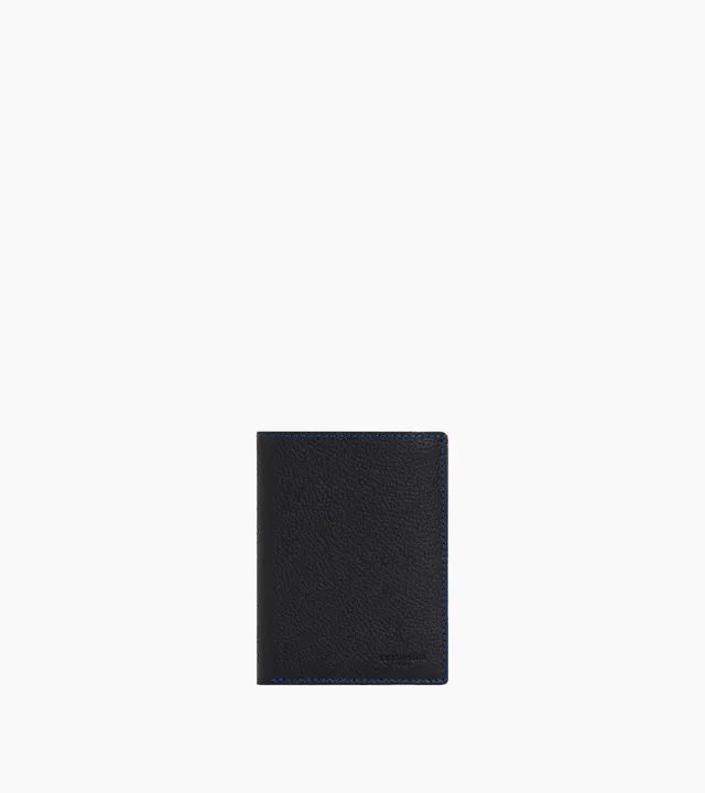 Le Tanneur Charles portefeuille vertical zippé noir cuir grainé