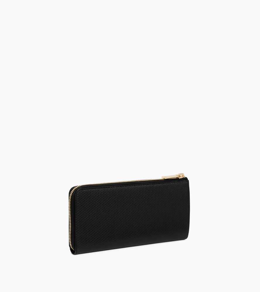 Le Tanneur Emilie Compagnon Zippé Cuir Noir RFID
