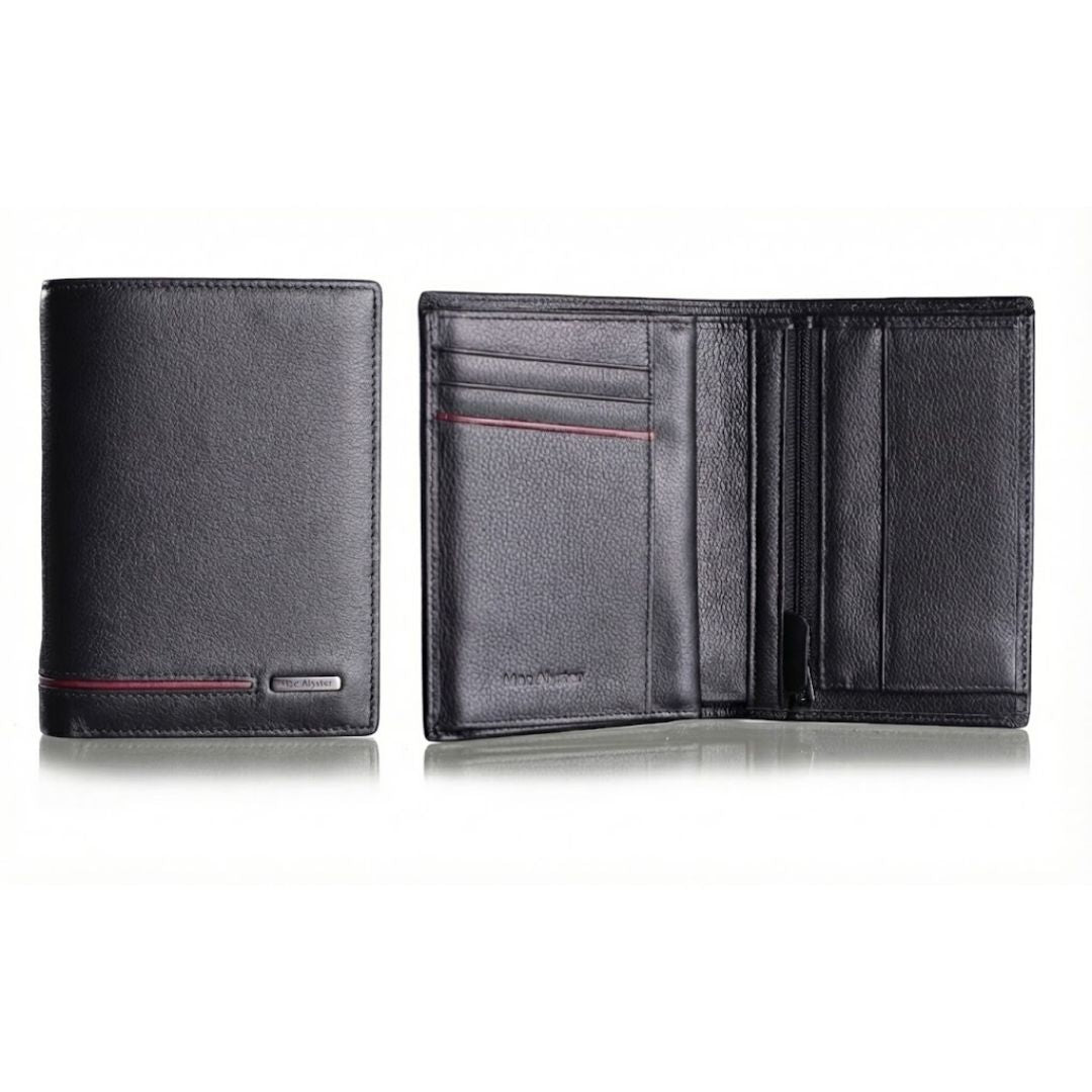 Mac Alyster Signature Portefeuille européen Noir/Noir zippé