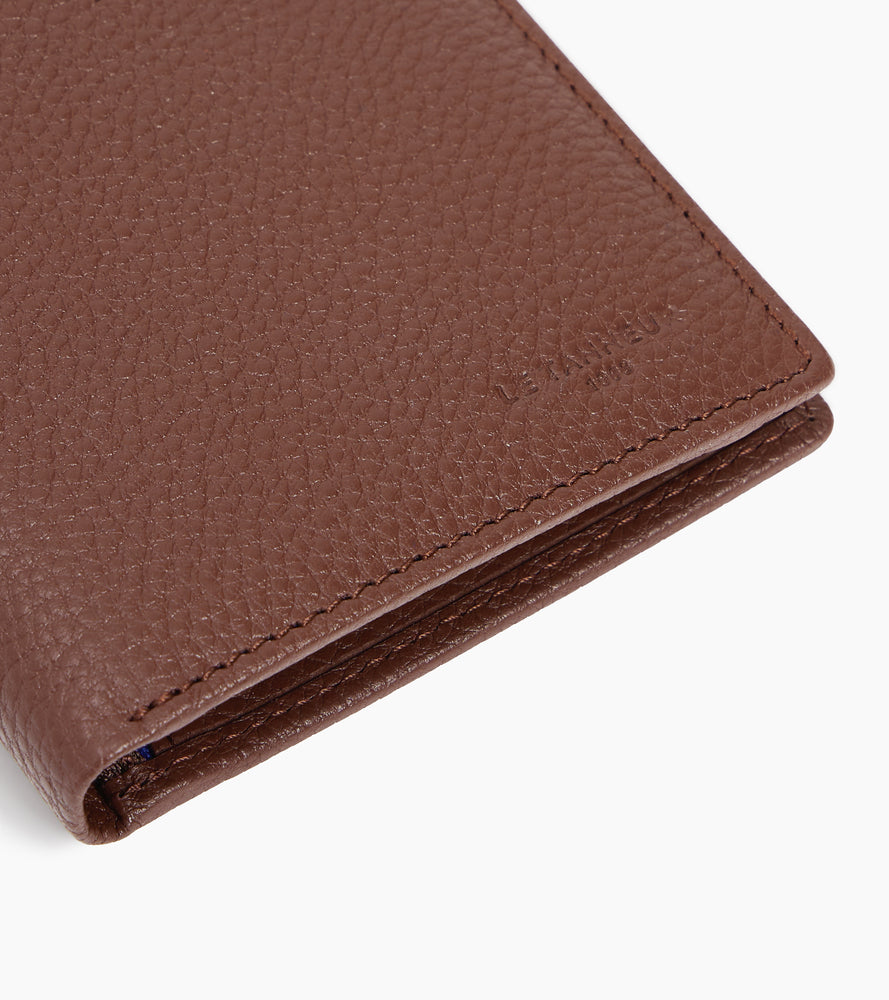 Le Tanneur Charles portefeuille vertical zippé cuir grainé