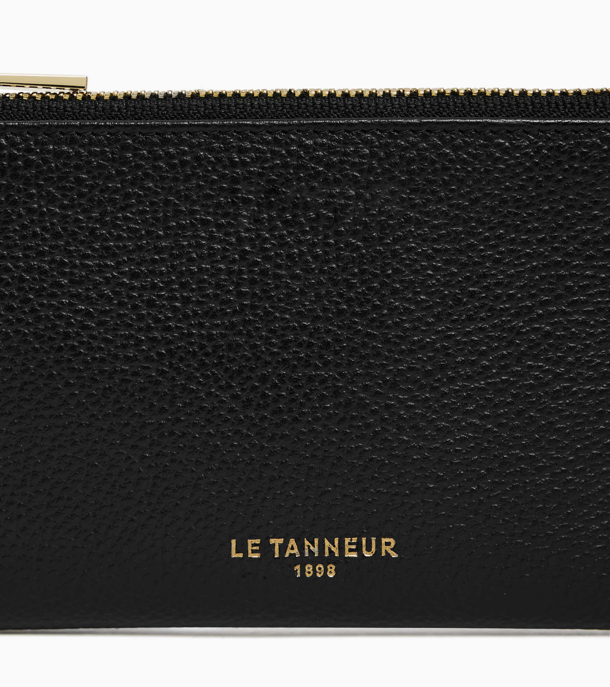 Le Tanneur Albertine étui clés zippé cuir grainé noir