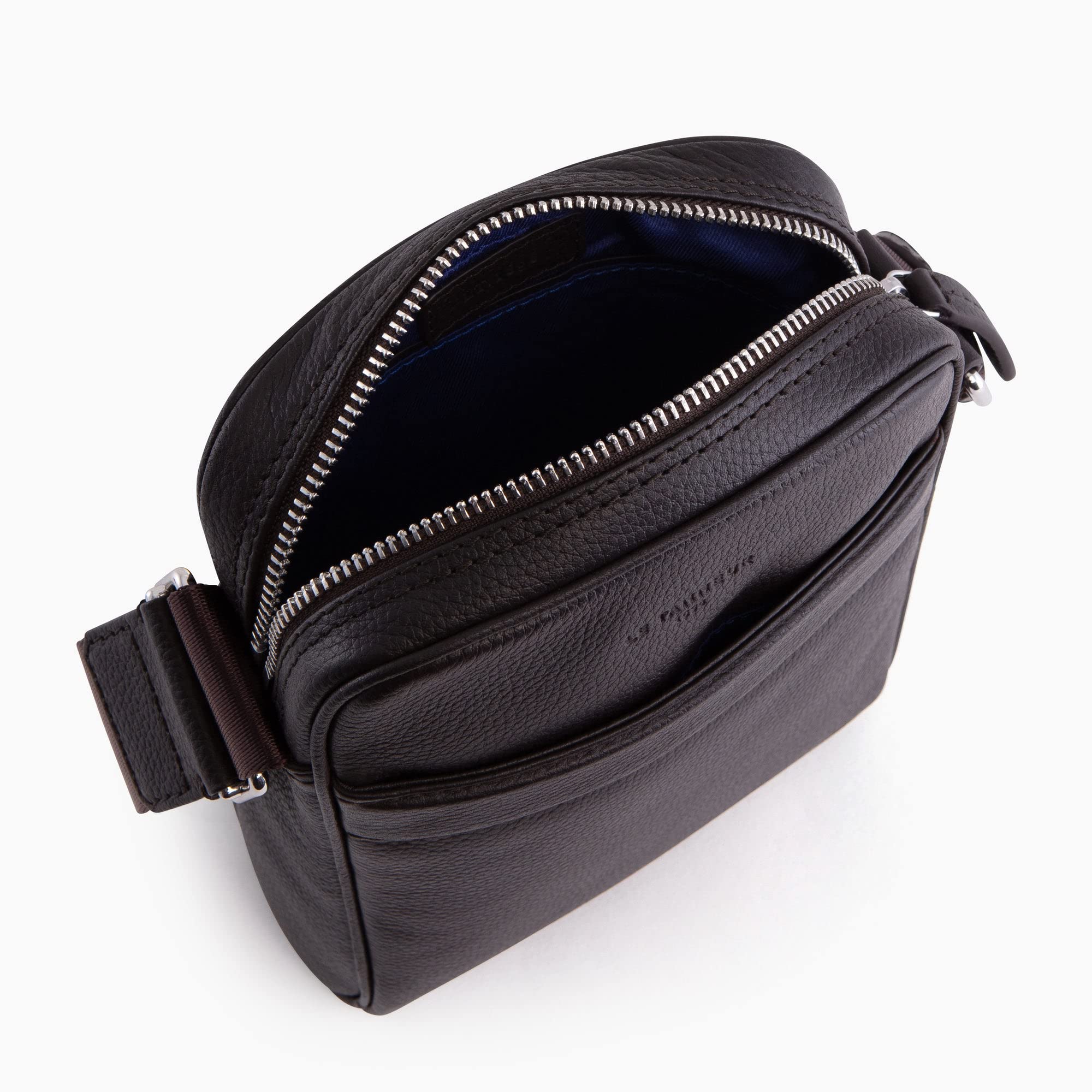 Le Tanneur Charles sac bandoulière cuir marron café