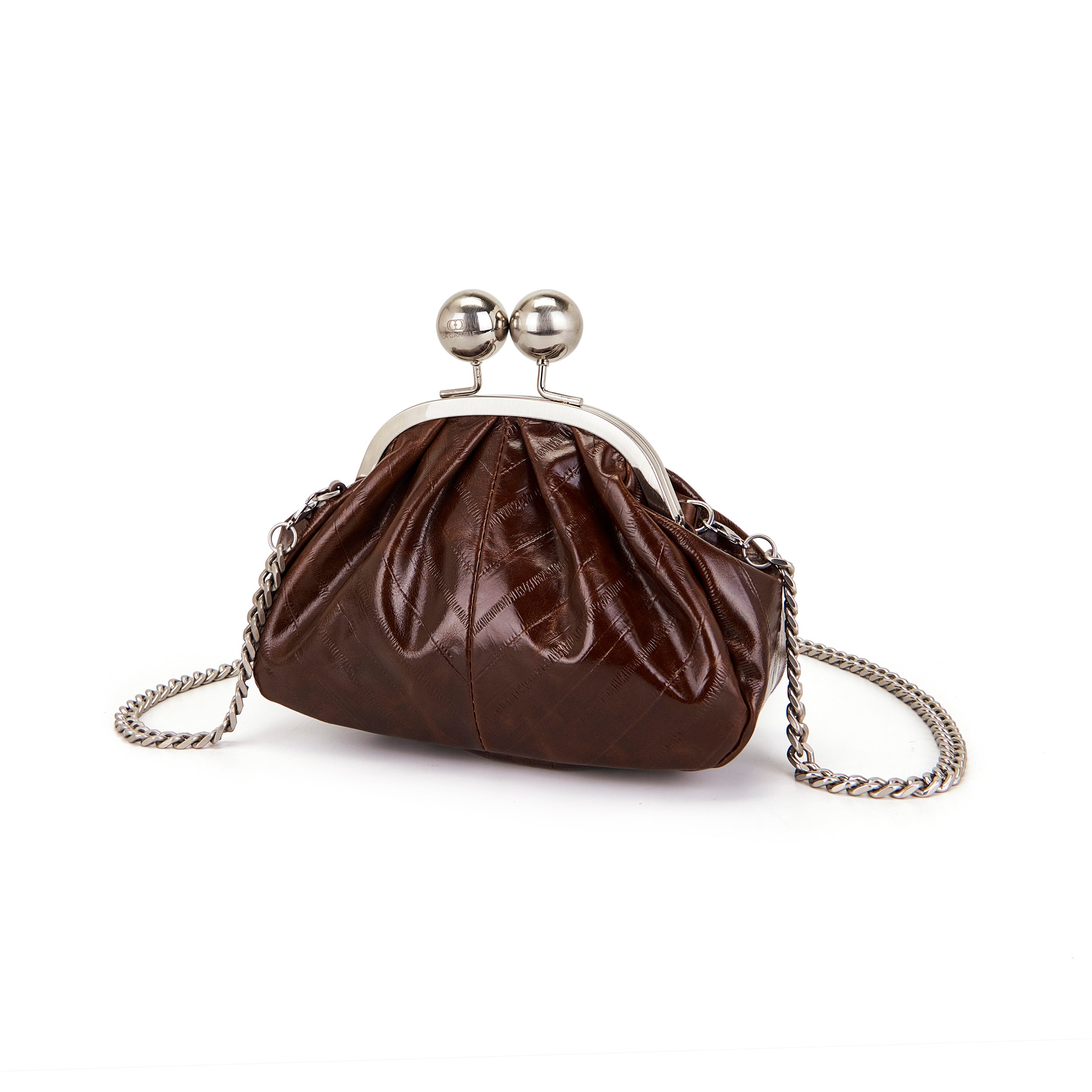 La Carrie Bag Capsule sac bandouliere cuir bordeaux 25x8x14
