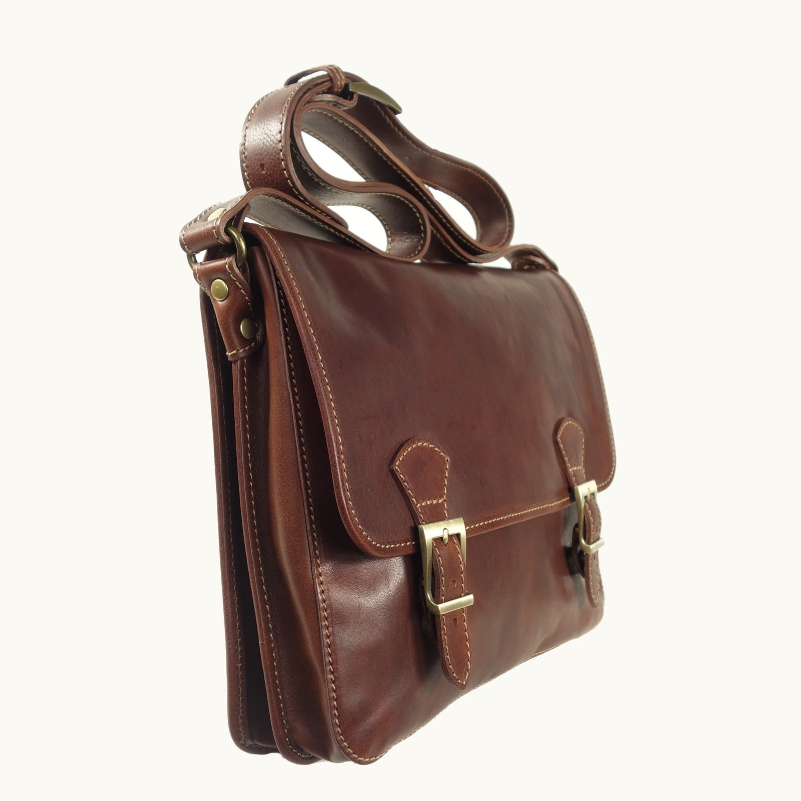 Collection Esprit Cuir Messenger sacoche marron cuir