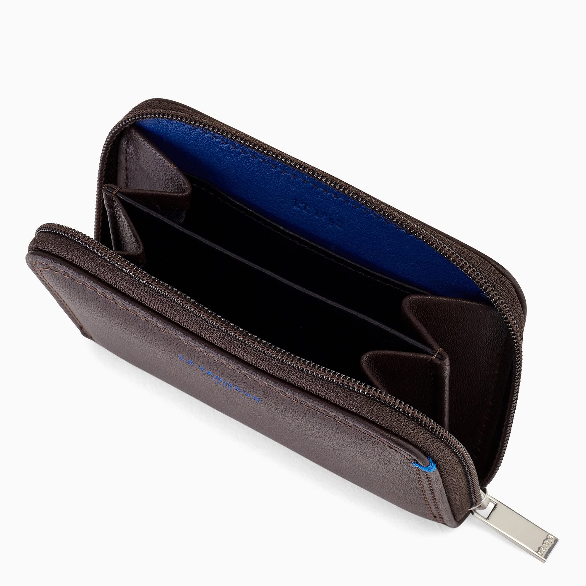 Le Tanneur Martin porte-monnaie cuir zippé noir anti-RFID