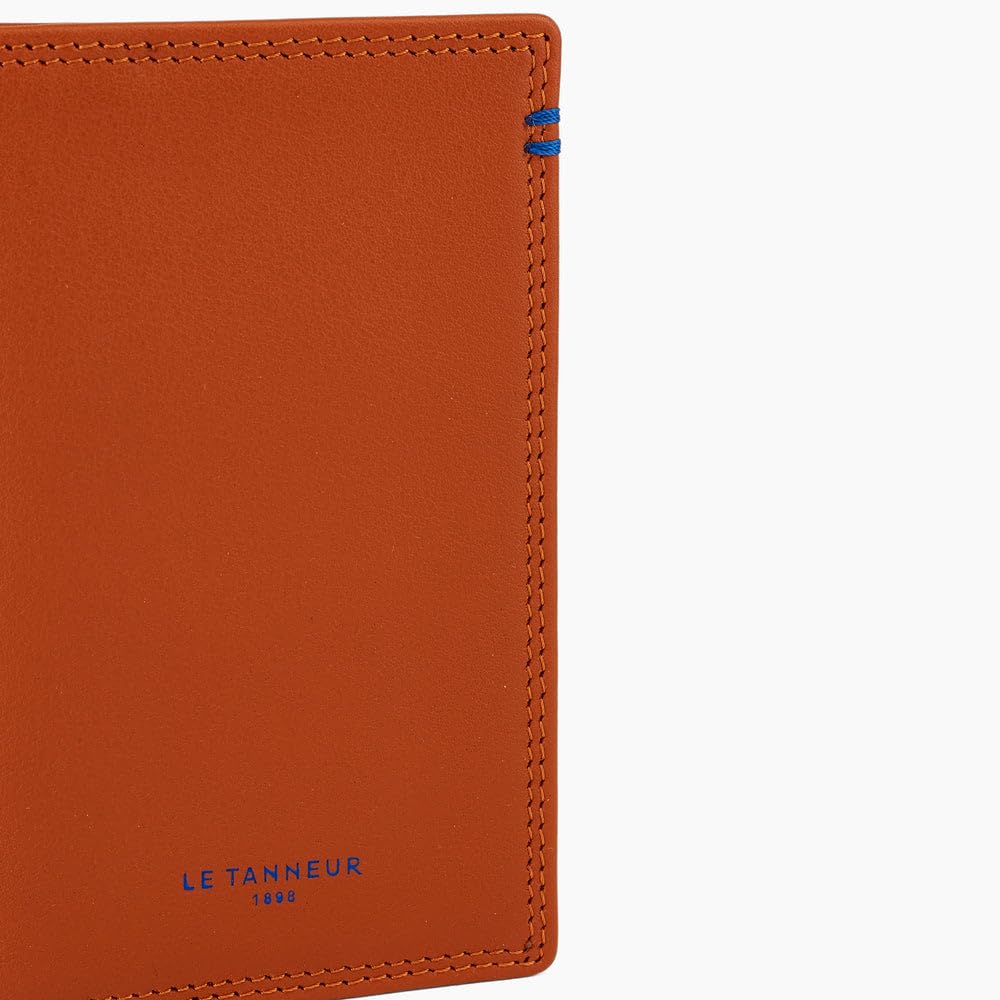 Le Tanneur porte-cartes vertical cuir lisse 6 cartes 8x11cm