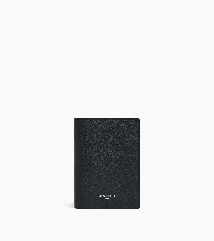 Le Tanneur porte-passeport cuir grainé Black