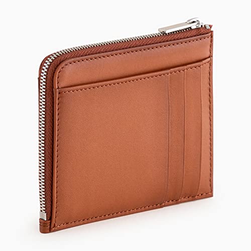 Le Tanneur Albert Porte-cartes cuir lisse monnaie zippée