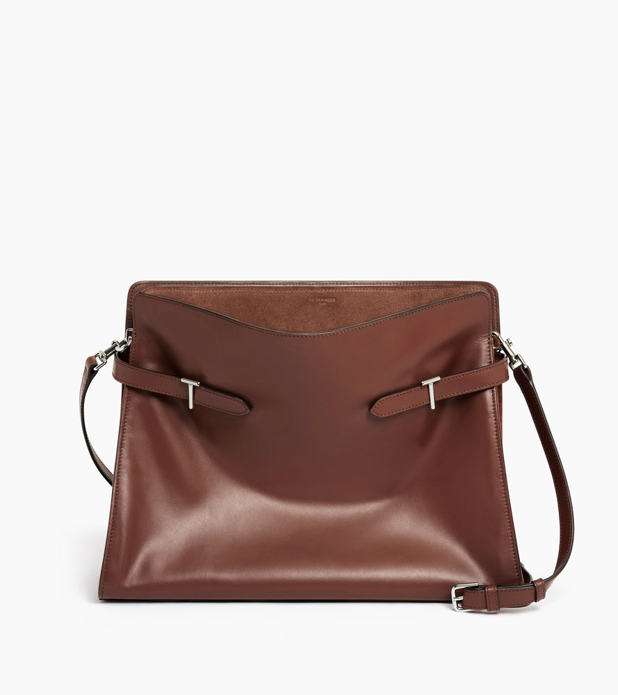 Le Tanneur Emie sac épaule cuir lisse maxi