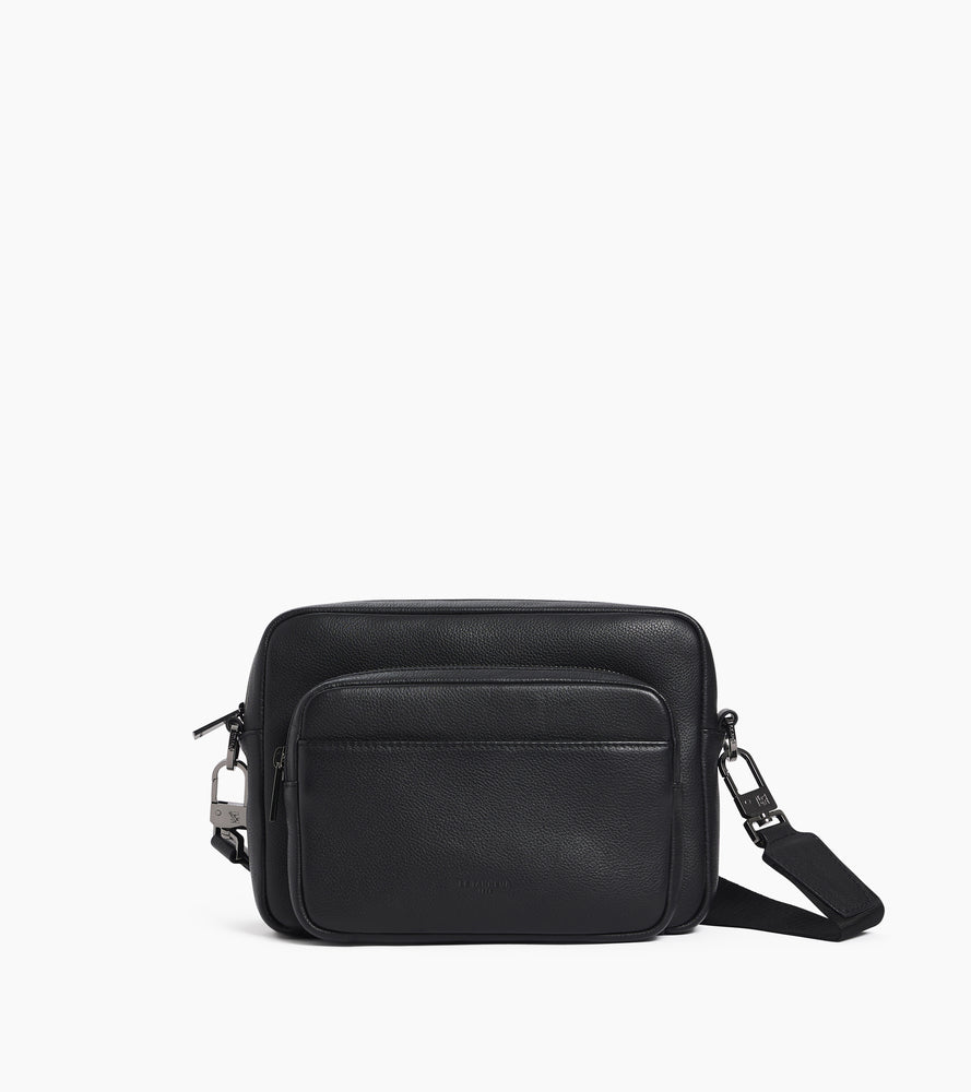 Le Tanneur Marceau sac bandoulière cuir noir grainé
