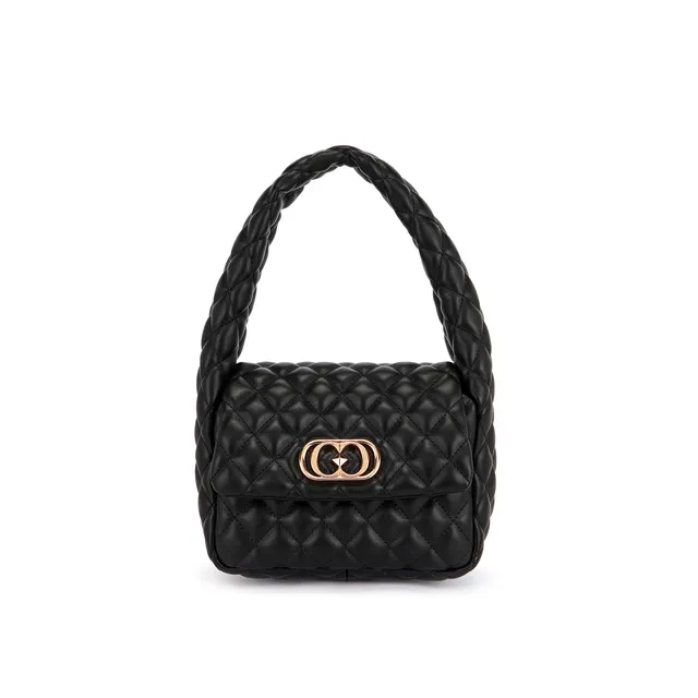 La Carrie Capsule sac bandoulière noir matelassé 19 cm