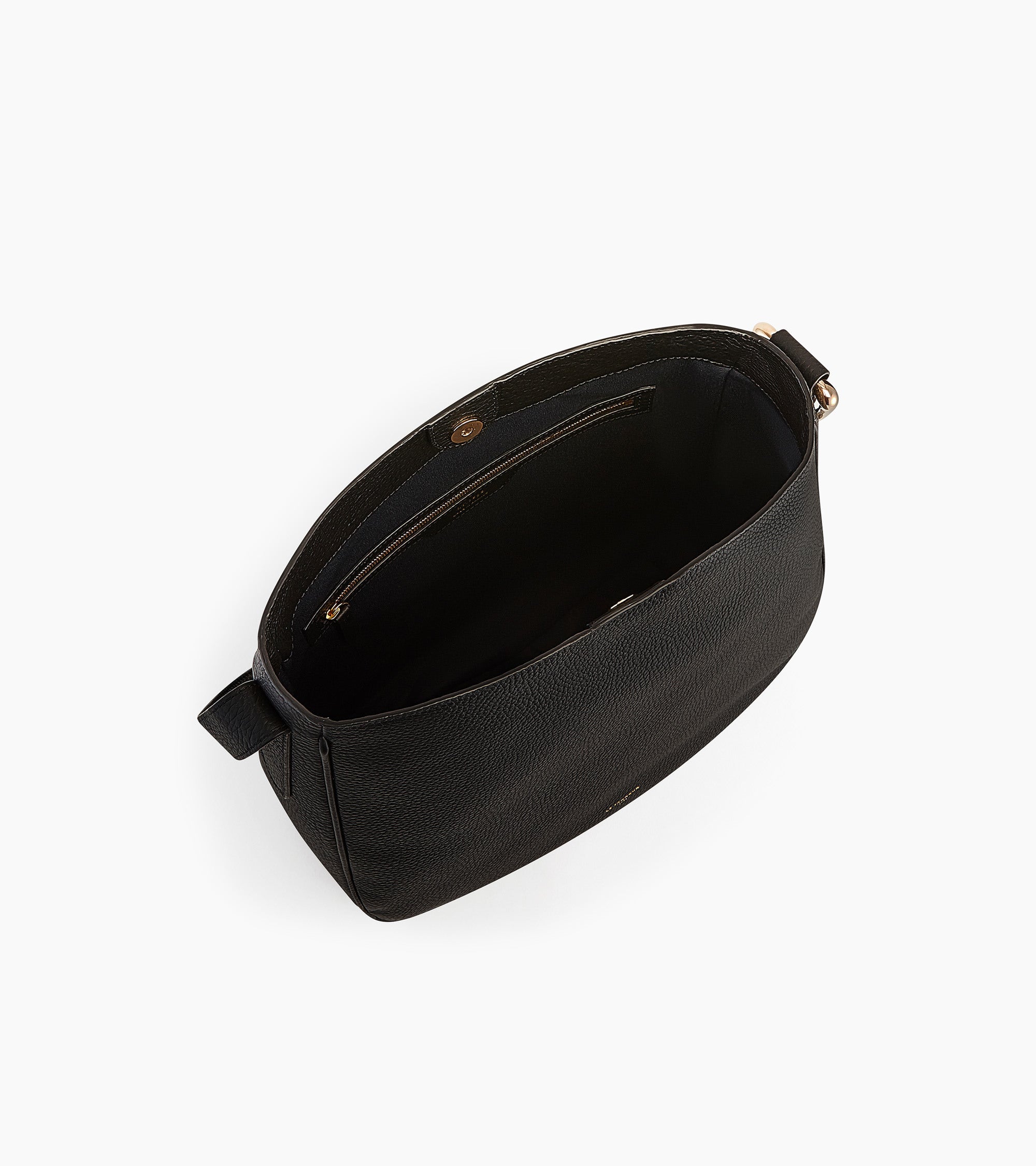 Le Tanneur Madeleine grand sac hobo cuir noir taurillon