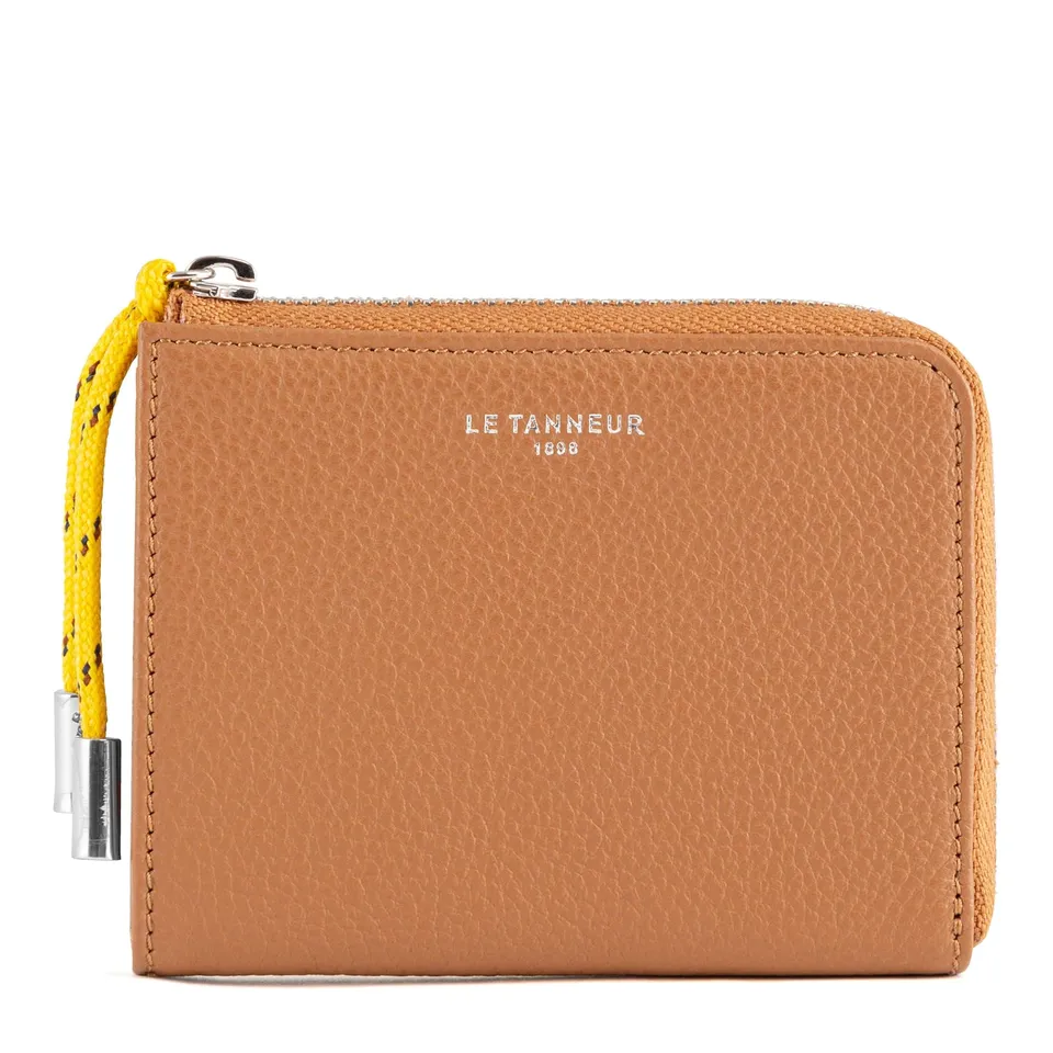 Le Tanneur Nathan Porte Monnaie Zip Cuir Grainé Homme 10,5x8
