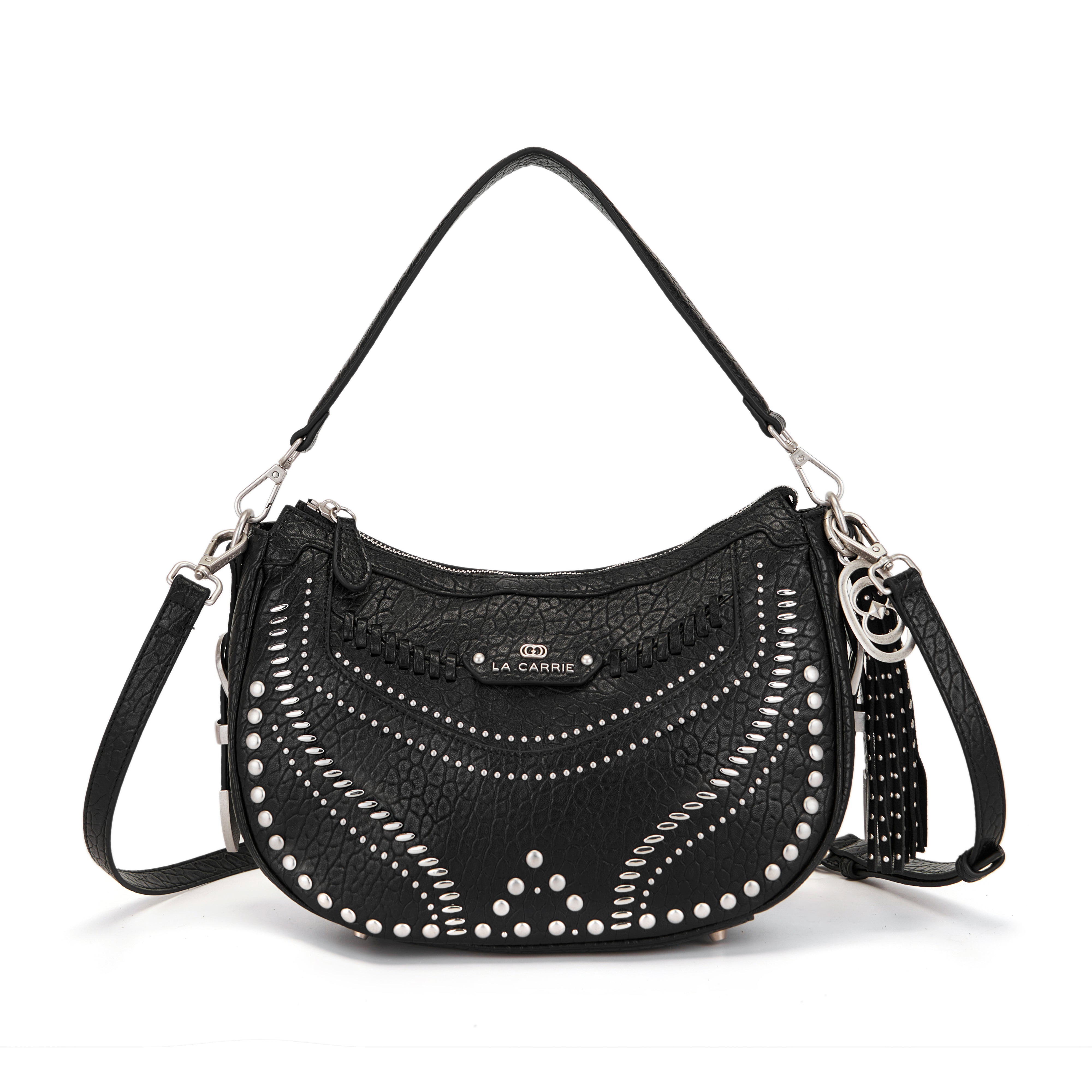 La Carrie Monterrey sac bandoulière noir clouté