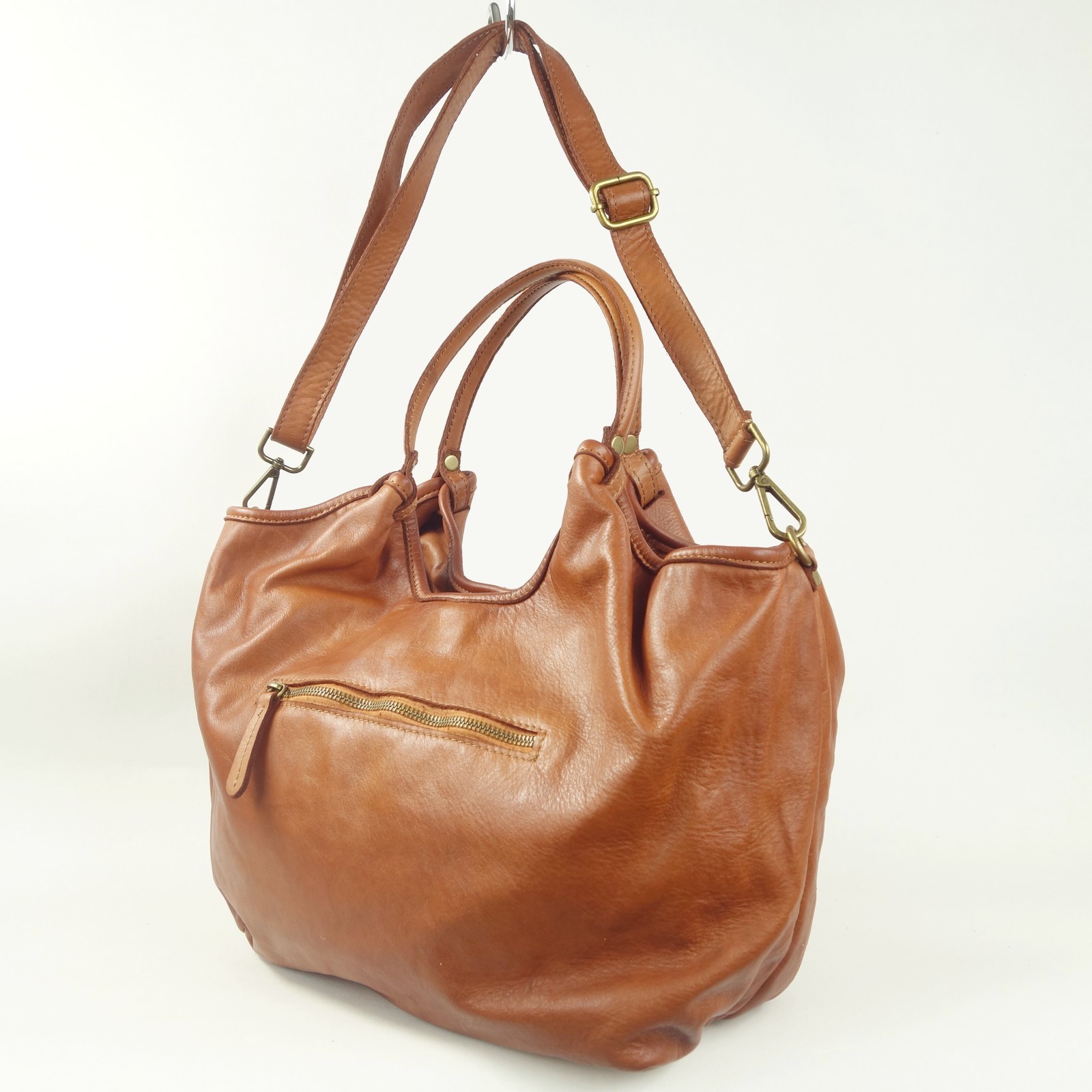 Collection Esprit Cuir TILDE sac porté épaule cognac cuir