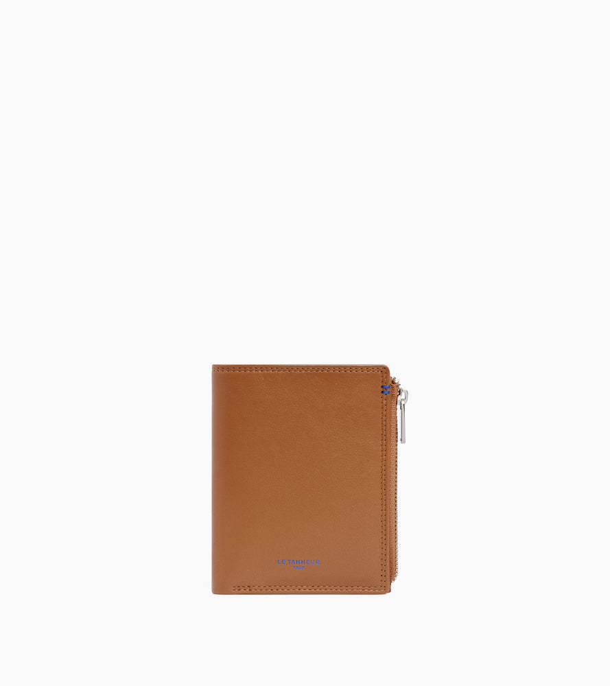 Le Tanneur Martin portefeuille cuir lisse camel RFID